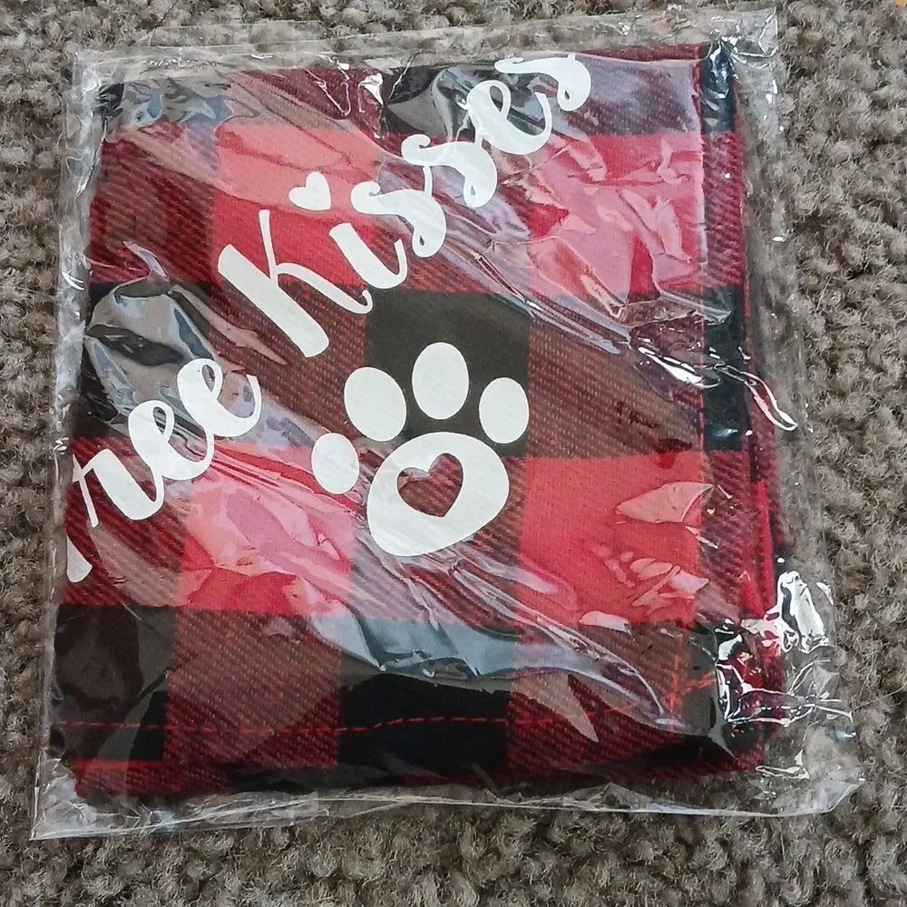 3 Pack Holiday Plaid Dog Bandana, Valentine's Day St. Patrick's Day East…
